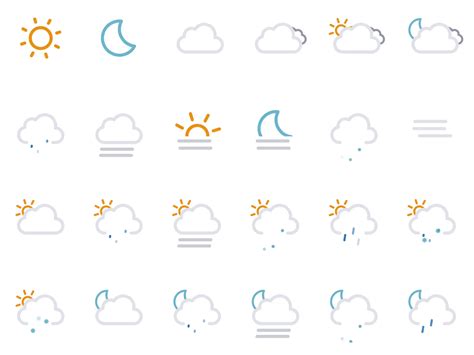 Animated Weather Icons By Bas Milius On Dribbble
