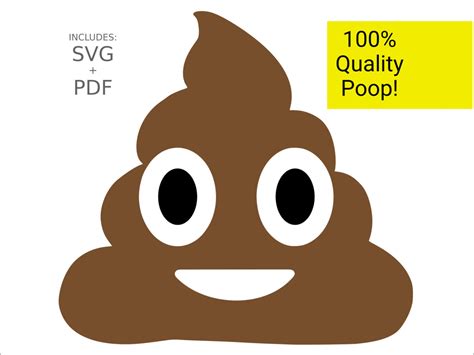 Poop Emoji Svg Emoji Poop Poo Emoji Birthday Clipart Files Poop Svg