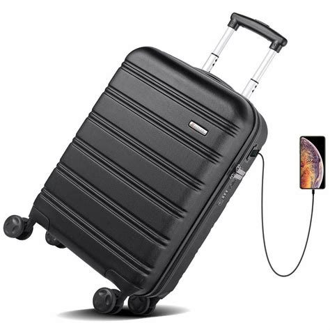 Reyleo Usb Charging Luggage 20in Pcabs Carry