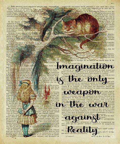 Alice In Wonderland Quote Imagination Digital Art By Trindira A