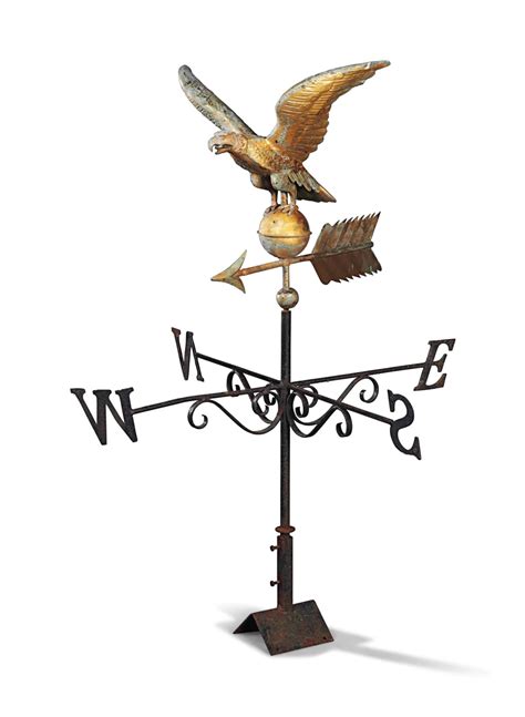 A Gilded Zinc And Wrought Iron Weather Vane Early 20th Century