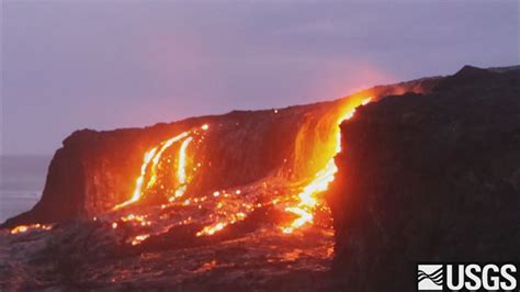 Video Lava Breakouts Light Up The Night On Hawaii Island