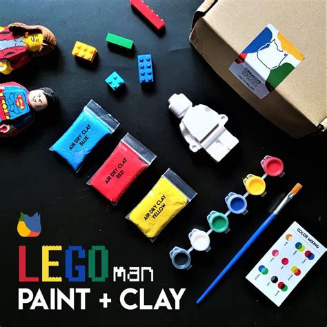 Create Your Own Lego Man Paint Modelling Clay Open Playhouse