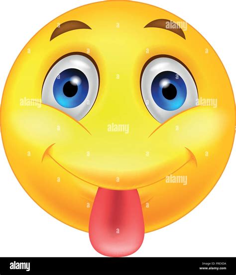 Smiley Face Tongue Sticking Out Stock Vector Images Alamy
