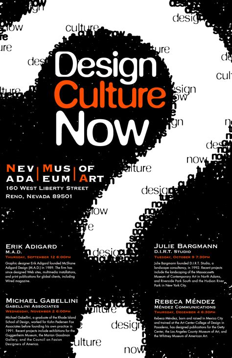 Design Culture Now Poster Shiloh Reading Portfolio