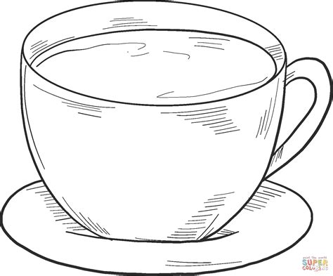 Coffee Cup Coloring Page Free Printable Coloring Pages
