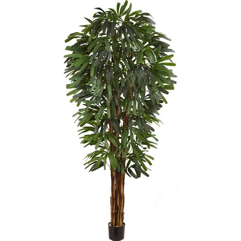 Nearly Natural 84 Raphis Artificial Palm Tree Green