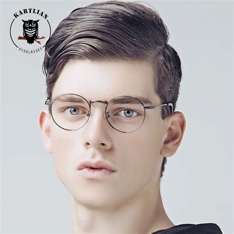 kartlian round glasses optical frame eyeglasses men women eyewear lens prescription lenses