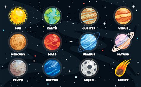 Colorful Planets Of Solar System 2391262 Vector Art At Vecteezy