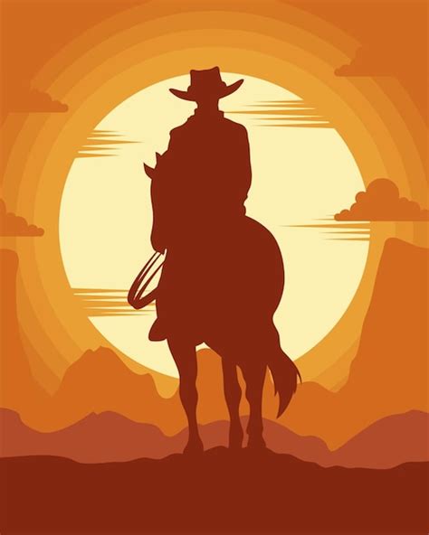 Western Cowboy Silhouette