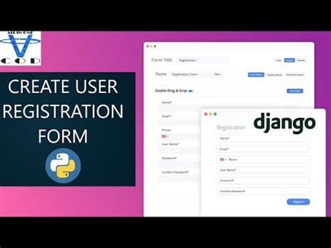 How To Create A User Registration Form In Django Step By Step Youtube