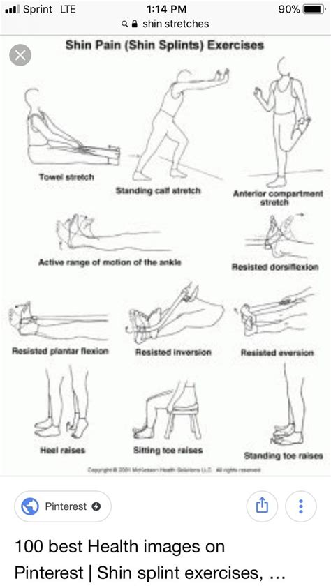 Pin By Destinee Fields On Stretches Shin Splint Exercises Shin