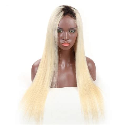 Lsy Factory Wholesale Platinum Blonde Dark Root Ombre Color Virgin Remy