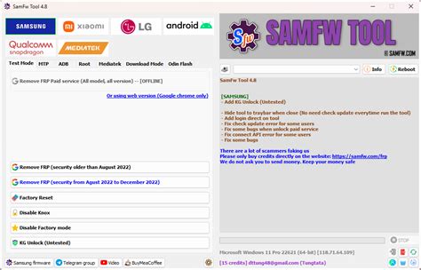 SamFw Tool 4 8 1 Remove Samsung FRP One Click