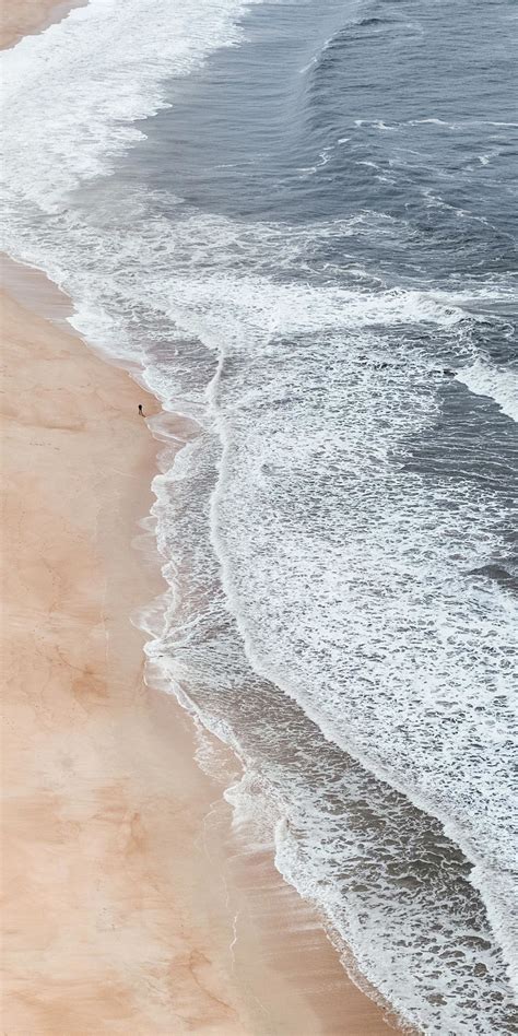 Sea Waves Beach Sea Aerial View 1080x2160 Wallpaper Beach Aerial