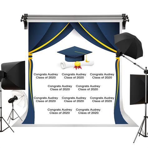 Blue Curtain Congrats Graduates Class Of 2020 Photography Step And