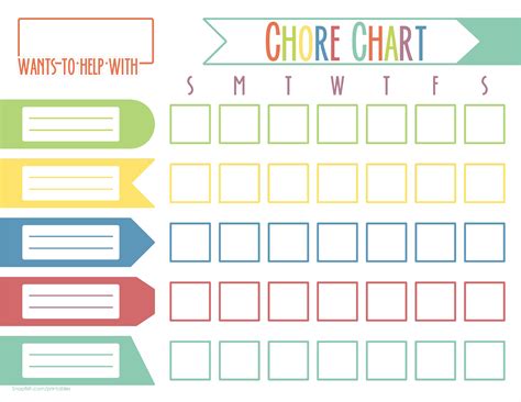 Chore Chart For Kids Templates At