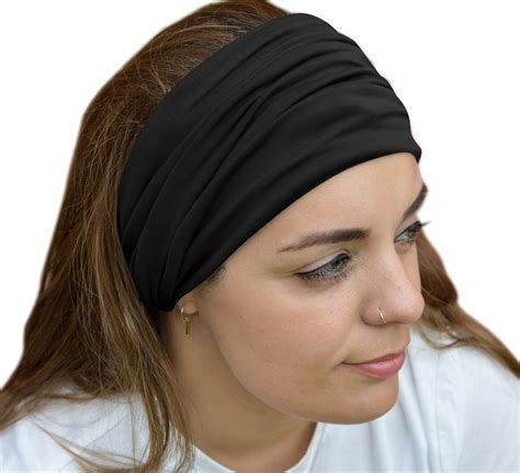 Headband For Women Black Wide Comfortable Non Slip Cotton Etsy
