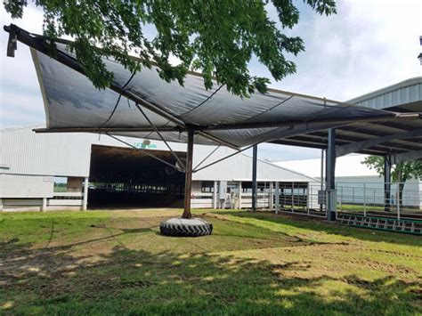 Find details of companies supplying cattle sheds, manufacturing & wholesaling cattle shed in india. Shade-All Cattle Shade for sale @ Post Equipment