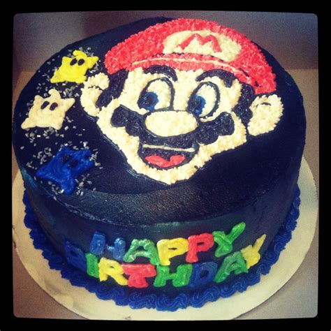 List of stunning mario cake design image ideas that can inspire you to have custom cake designs for upcoming birthdays, weddings. Super Mario Galaxy cake | Galaxy cake, Cake designs, Cake