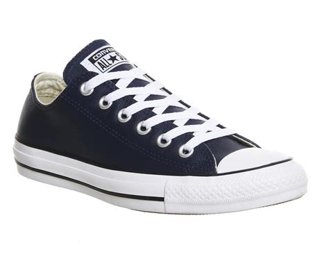 Converse All Star Low Leather In Blue For Men Lyst