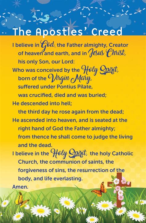 Apostles Creed Prayer New Version Printable Web God Our Father Ln