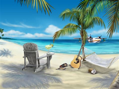 Download This Animated Beach Desktop Wallpaper Has Everything You