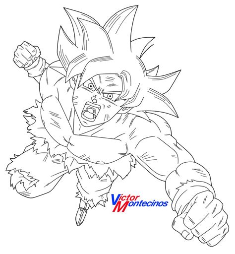 Dibujos De Goku Fase Ultra Instinto Para Colorear Theneave