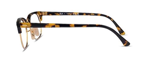 Ray Ban Rb5154 Clubmaster Browline Yellow Tortoise Frame Eyeglasses Eyebuydirect