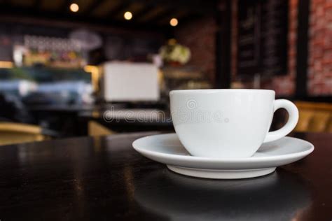 Coffee Cup On The Table At The Coffee Shop Stock Image Image Of