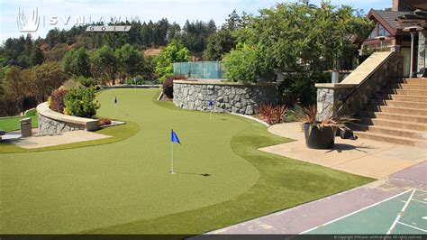 Synlawn Artificial Grass Golf Back Yard Putting Green Elevations