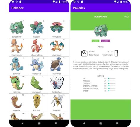 A Simple Pokedex App Getting Api With Retrofit Maintaining Data Using