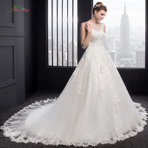 Dream Angel Real Photo Lace Princess Wedding Dress 2017