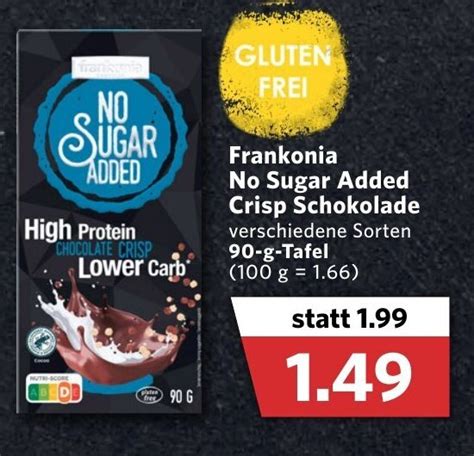 Frankonia No Sugar Added Crisp Schokolade G Angebot Bei Combi