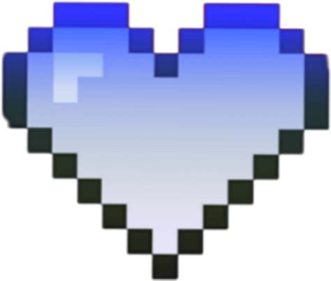 Download Heart Blue Pixel Tumblr Kawaii Emoji Small Heart Pixel Art