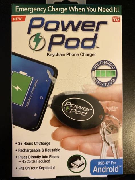 Power Pod Keychain Phone Charger For Sale Online Ebay
