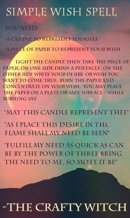The Crafty Witch Simple Wish Spell