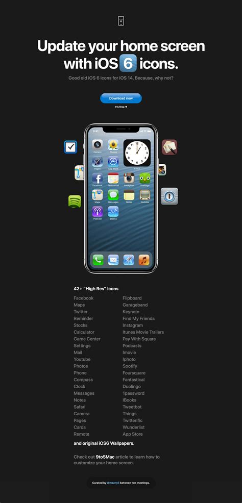 Ios 6 Icons One Page Website Award