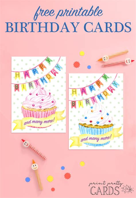 40 Free Birthday Card Templates Templatelab Printable Birthday Cards
