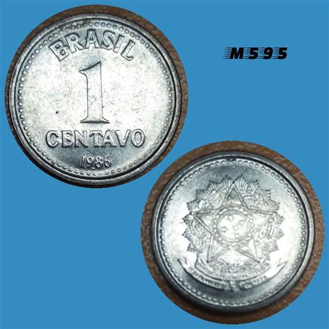 Moeda 1 centavo 1986 Aço inox M595 Casa do Colecionador