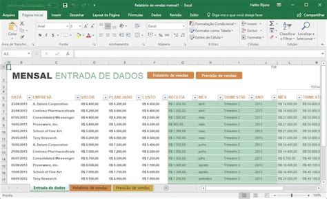 Exemplo De Planilha De Vendas No Excel Novo Exemplo