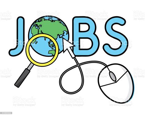 Job Search Cartoon Illustration Design Cartoon Style Design Stock Illustration Download Image