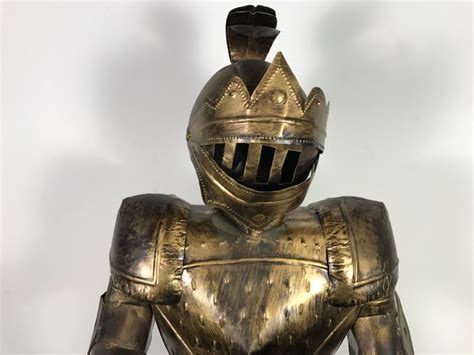 Decorative Life Size Knight In Armour Metal Sculpture