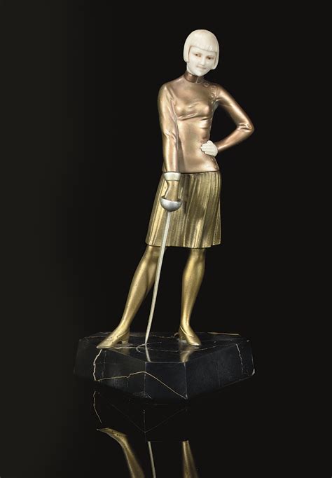 Ferdinand Preiss Fencer A Cold Painted Bronze And Ivory Figure Circa Christie S
