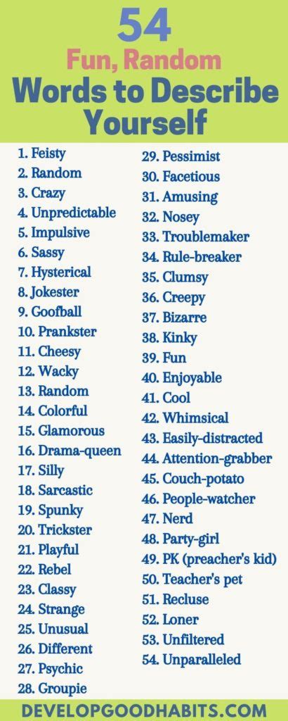 257 Good Words To Describe Yourself In Every Situation