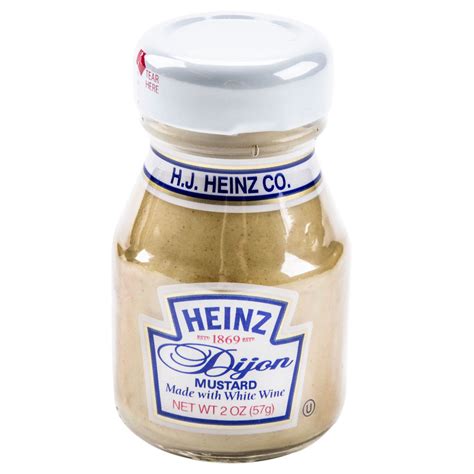 Heinz Dijon Mustard 2 Oz Mini Bottle 60case
