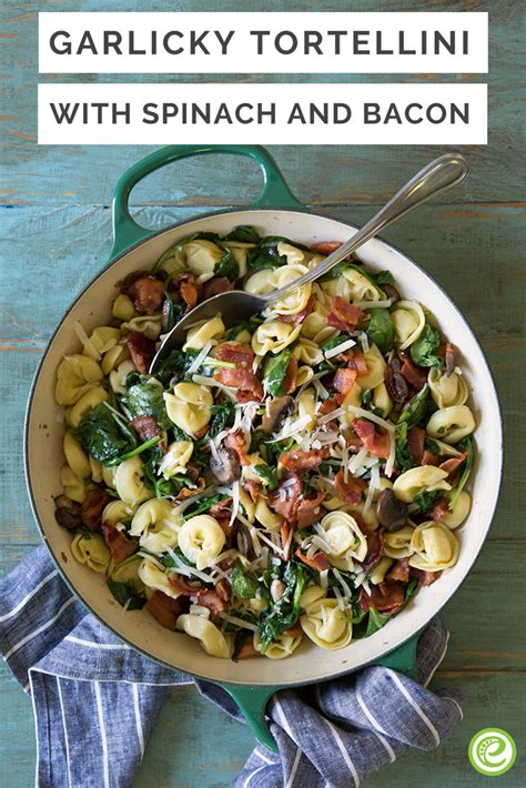 We are the only business in scotland who grow garlic and we are proud of it! Garlicky Tortellini with Spinach and Bacon | Recipe ...