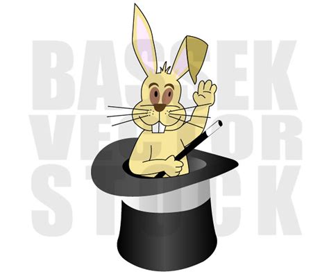 Magic Rabbit Bunny In Hat Vector Eps Vector Drawn Rabb Flickr