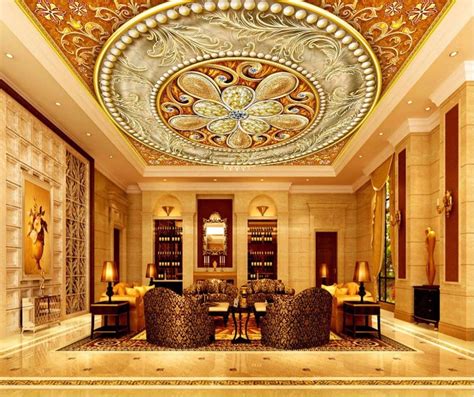 Large Luxury Ceiling Wallpaper Murals Home Decor Ceiling