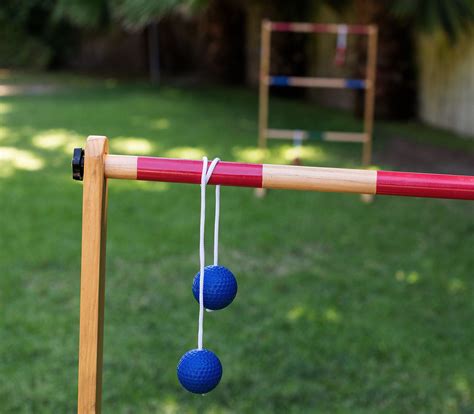 Ladder Toss Double Wooden Ladder Ball Game With Finished Wood And